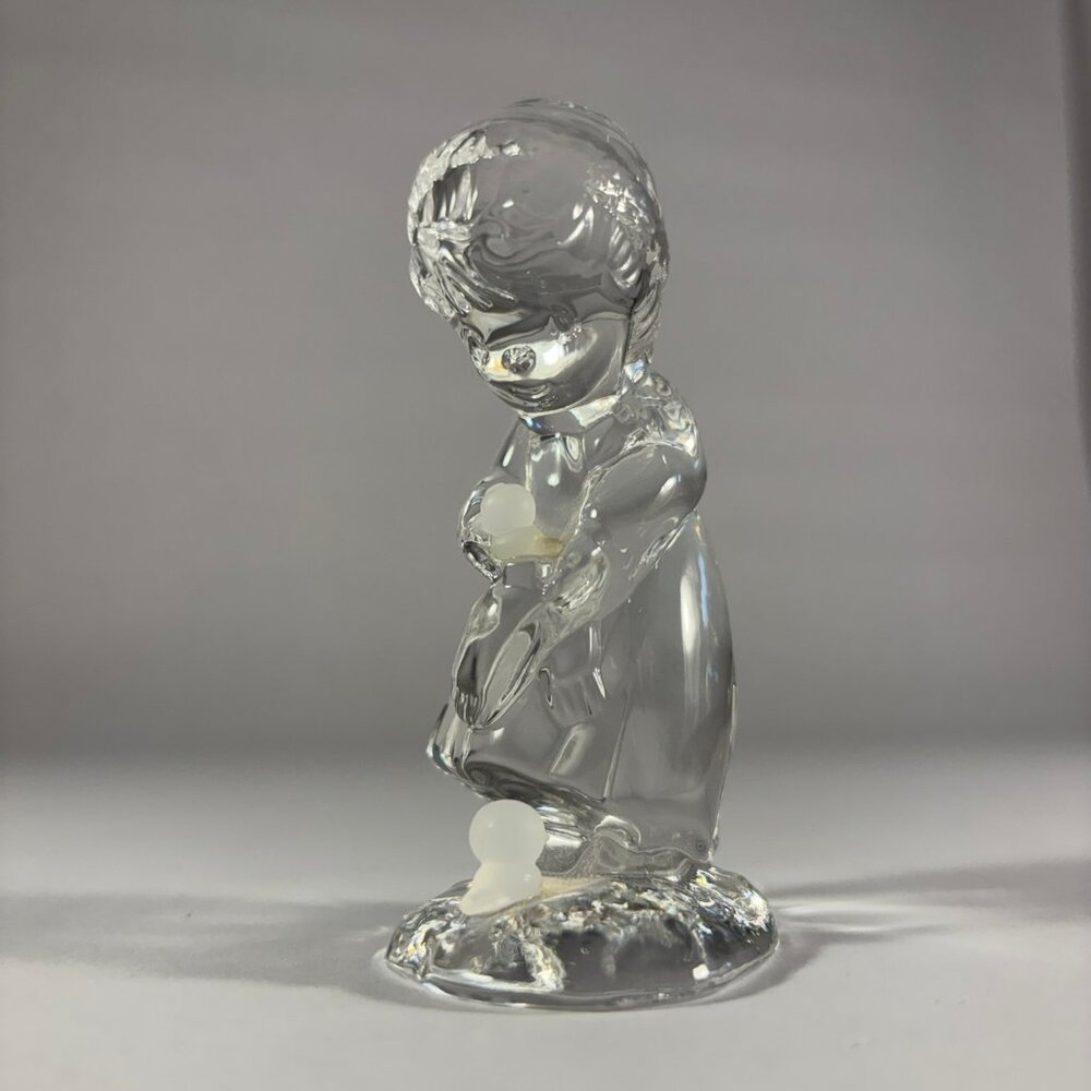ENESCO 637033 Girl with 2 Ducks Crystal Figurine